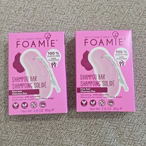 NEW FOAMIE Shampoo Bar Soap Fine Hair 2.8oz - Set Of 2
